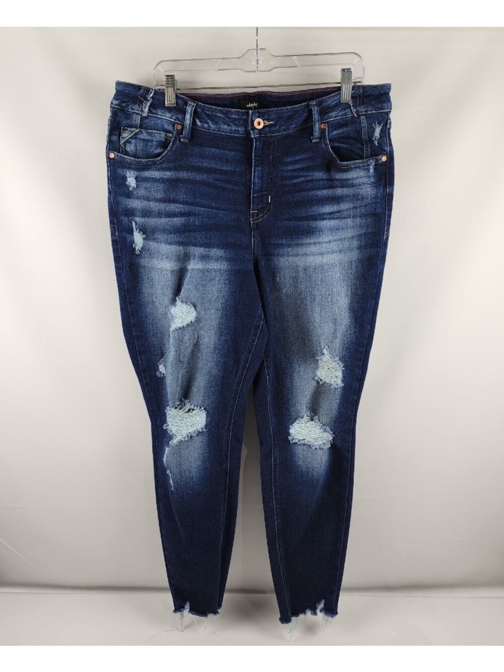 Edgely Jeans Womens 18W Plus Blue High Rise Super Skinny Jeans (38x28) 649088